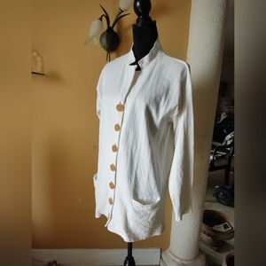 Vintage Zero Cotton Women's Blazer Size 40 (Eur) M (USA)